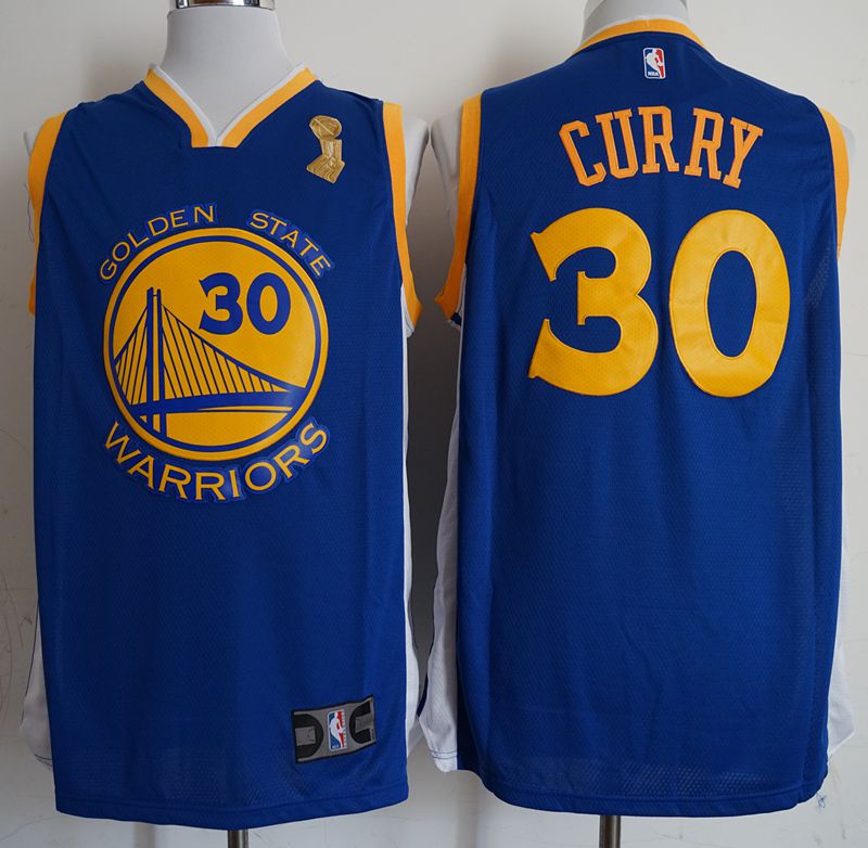 Men Golden State Warriors #30 Gurry Blue Champion Game Nike NBA Jerseys